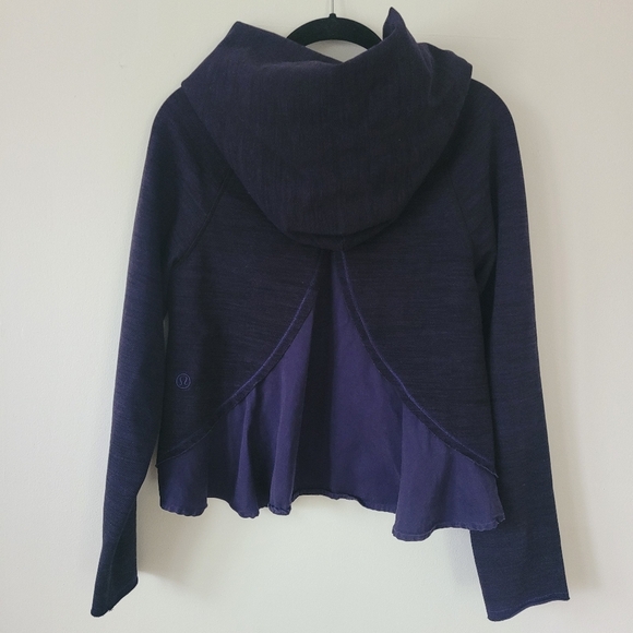 Lululemon Pull Me Over Hoodie Purple Size 4 French Terry Hooded Sweater - Picture 7 of 8